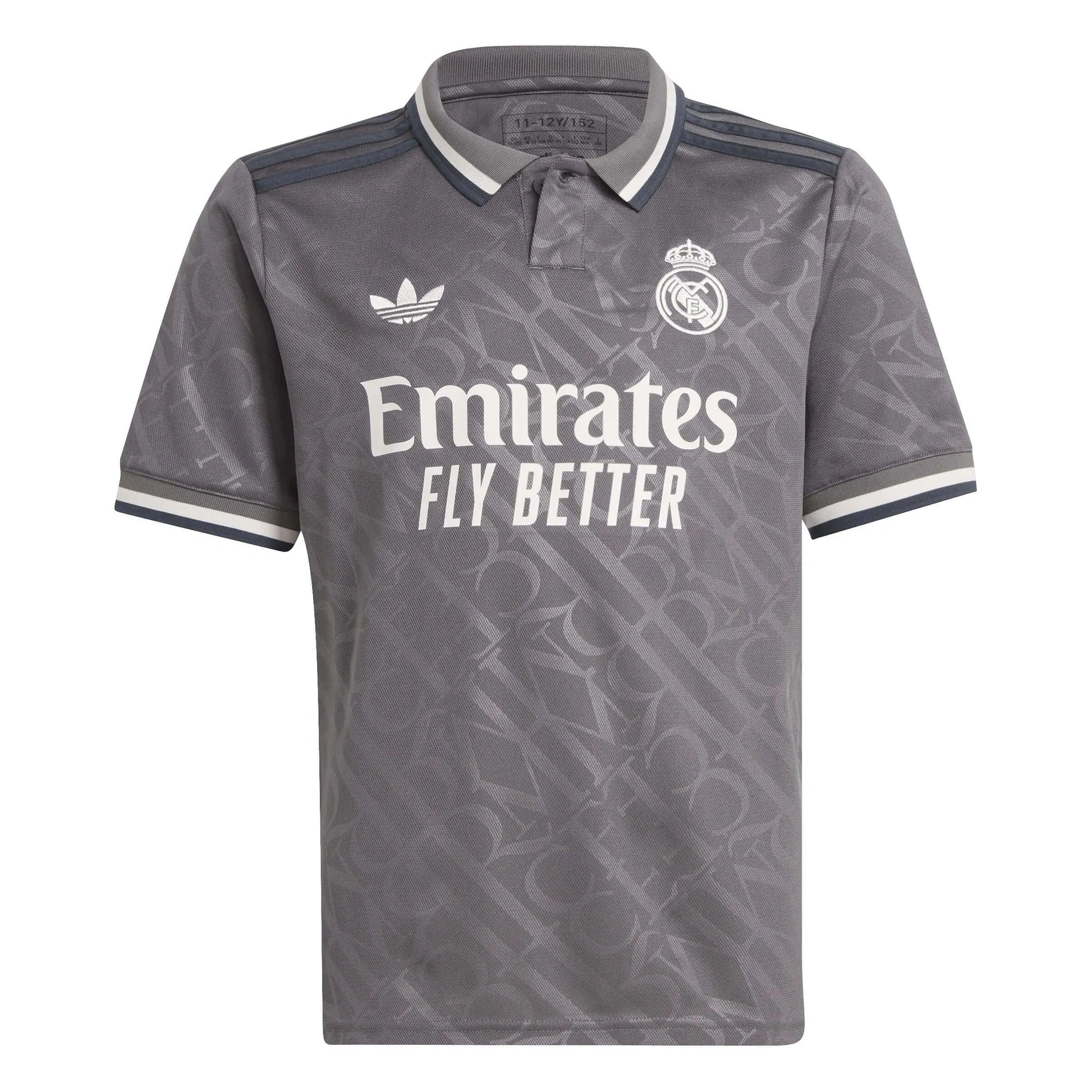adidas Boys Real Madrid 24/25 Third Jersey Charcoal - Renee Lane Company