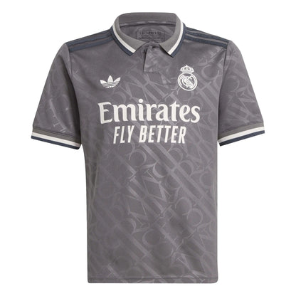 adidas Boys Real Madrid 24/25 Third Jersey Charcoal - Renee Lane Company