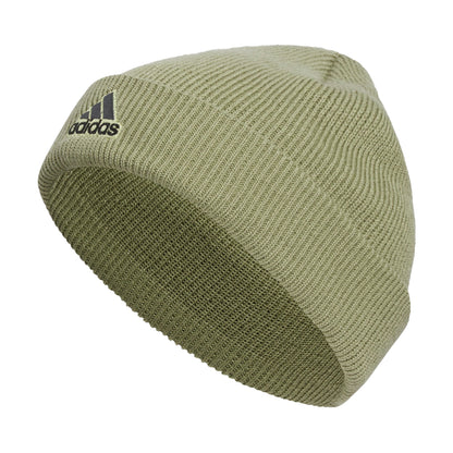 adidas Boys Team Issue Kids Beanie Cuffed Standard fit Acrylic Knit Cap/hat for Winter Tent Green/Grey Five/Black One Size - Renee Lane Company