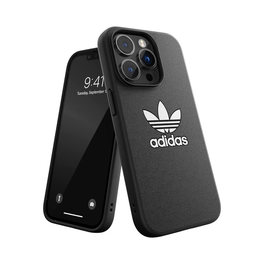 adidas Case Designed for iPhone (Black & White Trefoil iPhone 14 Pro) - Renee Lane Company