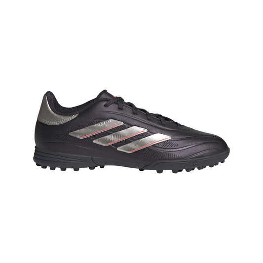 adidas Copa Pure 2 League Turf Sneaker Aurora Black/Platin Metallic/Turbo 2 US Unisex Little Kid - Renee Lane Company
