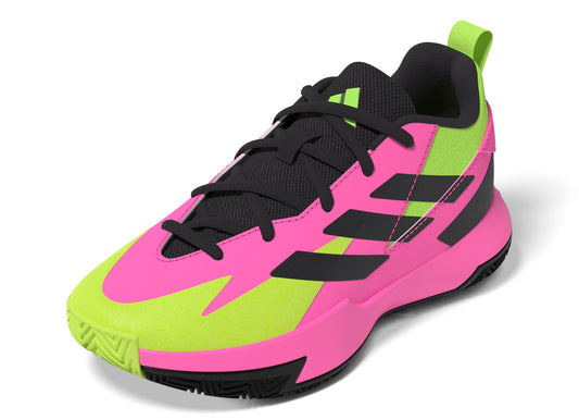 adidas Cross Em Up Select Basketball Sneaker Lucid Pink/Aurora Black/Lucid Lemon 1 US Unisex Little Kid - Renee Lane Company