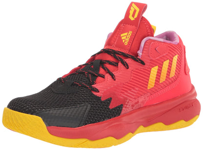 adidas Dame 8 Basketball Shoe Red/Team Yellow/Impact Orange 12.5 US Unisex Little Kid - Renee Lane Company