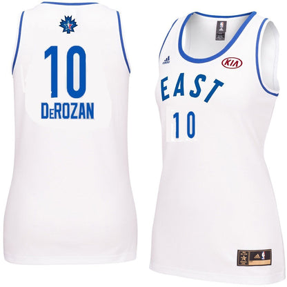 adidas DeMar DeRozan #10 Womens 2016 Toronto NBA All Star Game Jersey White (Medium) - Renee Lane Company