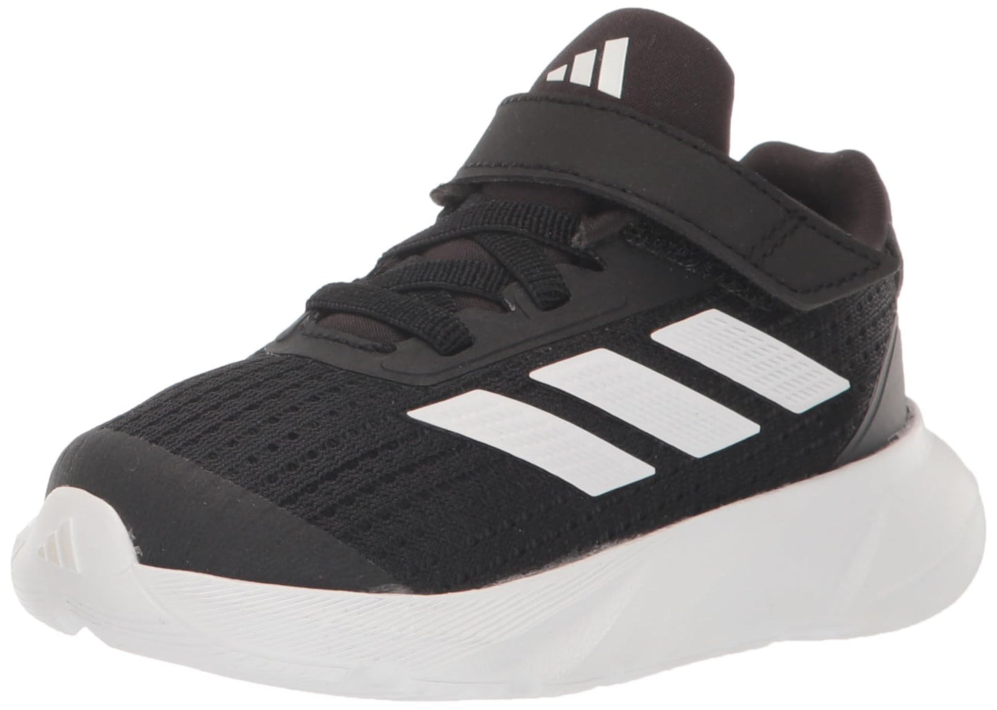 adidas Duramo SL Elastic Lace Sneaker Core Black/White/Carbon 11.5 US Unisex Little Kid - Renee Lane Company