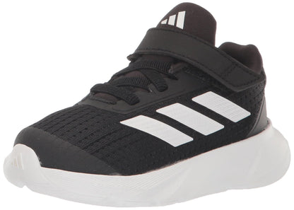 adidas Duramo SL Elastic Lace Sneaker Core Black/White/Carbon 11.5 US Unisex Little Kid - Renee Lane Company