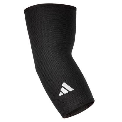 adidas Elbow Support Sleeve - Seamless and Smooth Elbow Support for Training Competitions and General Fitness - Ergonomic Design Nylon Trim - Durable & Breathable - Black (Red Logo) Large - Renee Lane Company