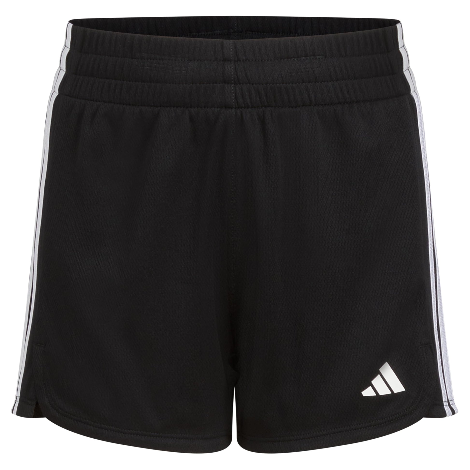 adidas Girls Plus Size 3-Stripes Mesh Shorts Black New - Renee Lane Company