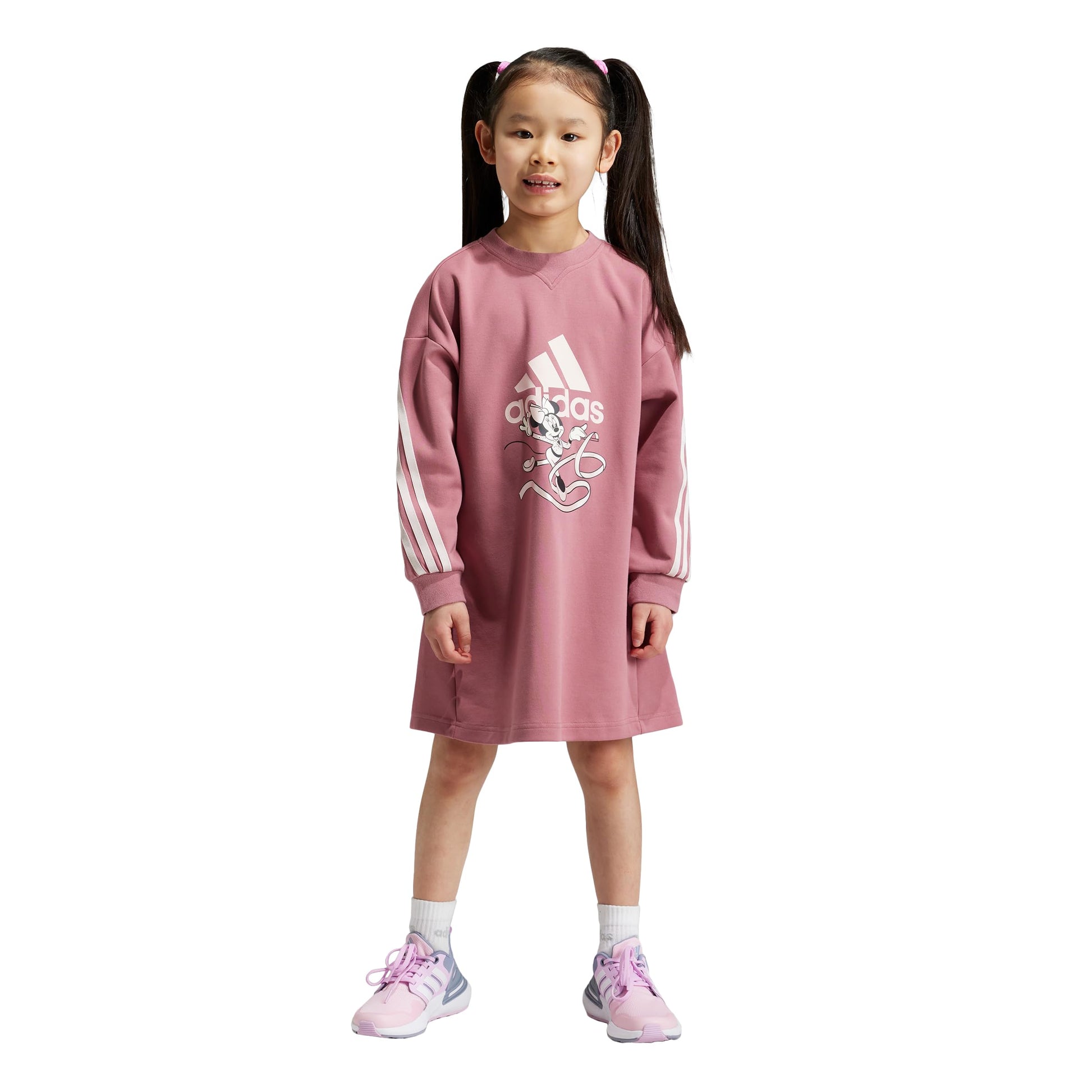 adidas Kids Disney Minnie and Daisy Dress Preloved Crimson/Sandy Pink Met./Sandy Pink - Renee Lane Company