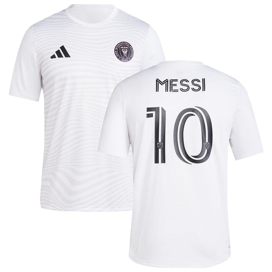 adidas Lionel Messi Inter Miami CF #10 Womens Player Name & Number Performance Shirt (White X-Large) - Renee Lane Company