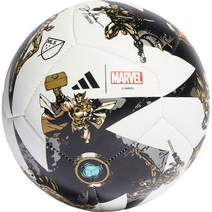 adidas MLS 2023 Marvel Ball Collection - All Star Game Mini Ball (1 Black/White/Iron Metallic/Gold Metallic (Mini)) - Renee Lane Company