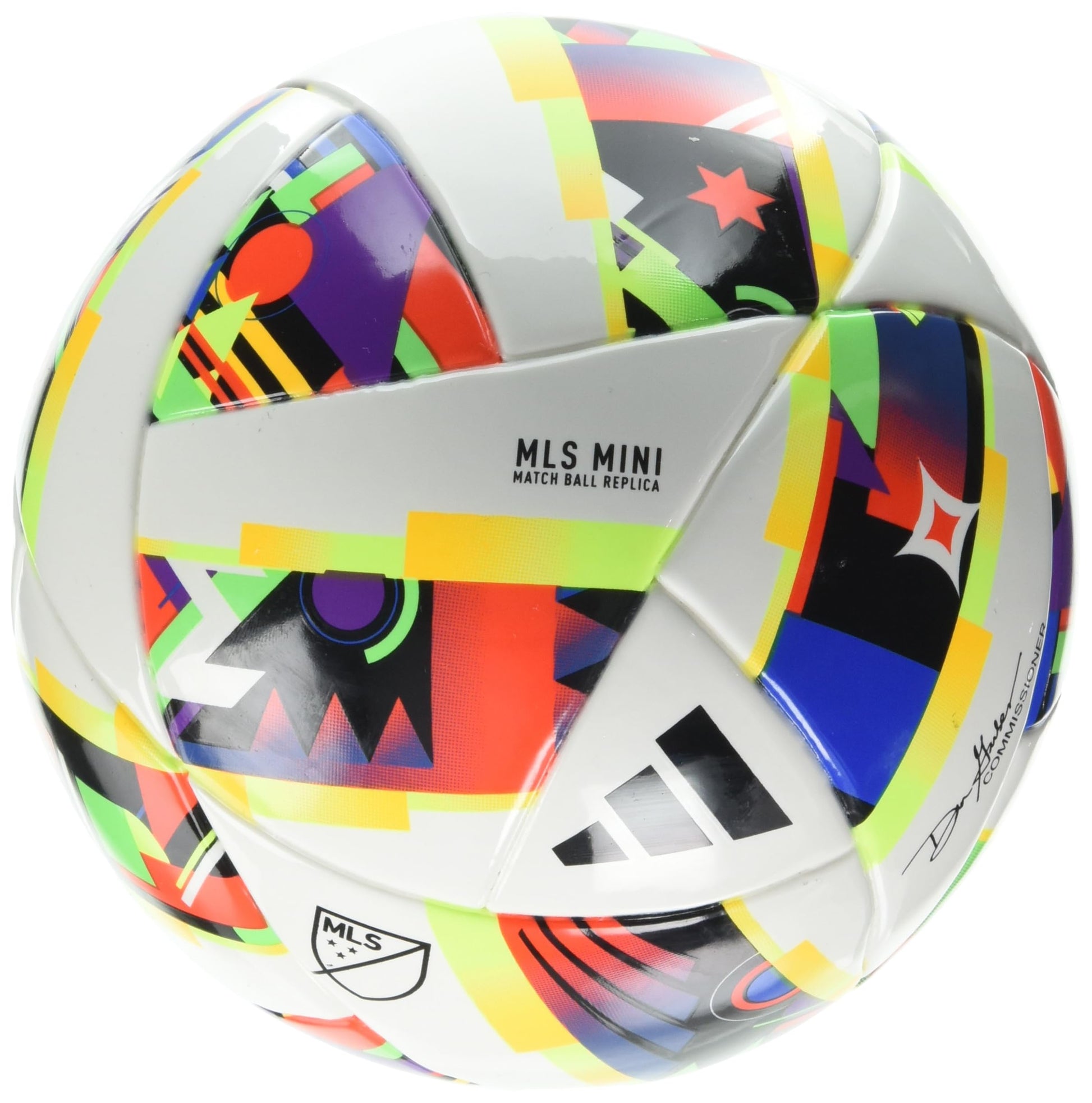 adidas MLS Mini Soccer Ball White/Black/Solar Gold 1 - Renee Lane Company