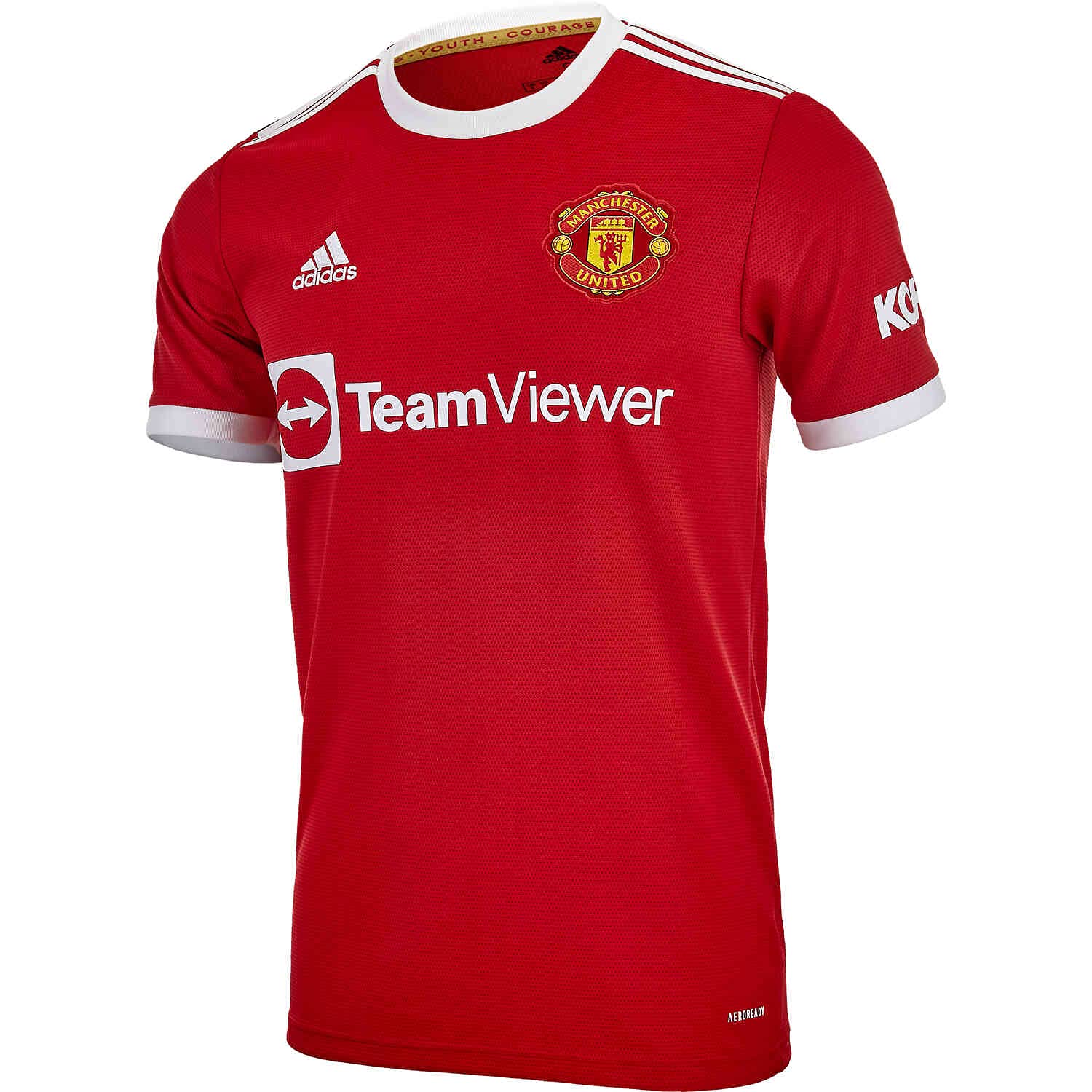 adidas Mens 2021-22 Manchester United Home Jersey (Real Red X-Large) - Renee Lane Company