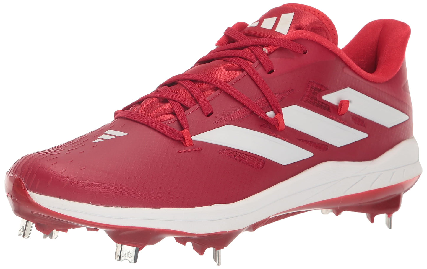 adidas Mens Adizero Afterburner 9 Sneaker Team Power Red/White/Vivid Red 9.5 - Renee Lane Company
