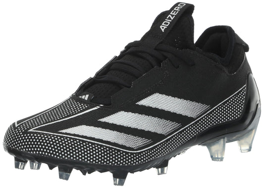adidas Mens Adizero Electric.1 Football Sneaker Black/White/Black 8 - Renee Lane Company