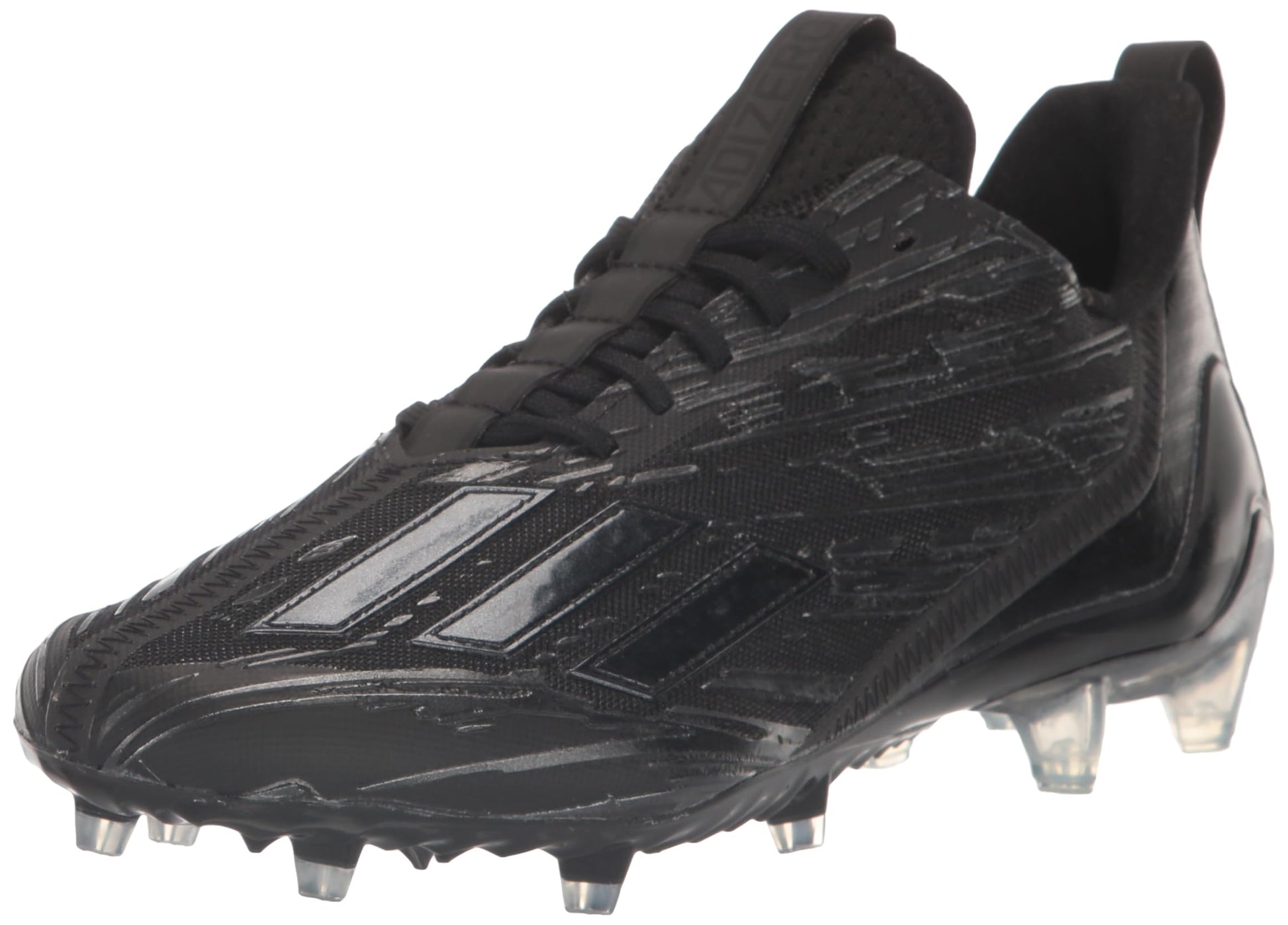adidas Mens Adizero Football Shoe Black/Black/Black 8 - Renee Lane Company