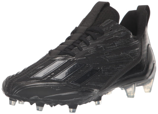 adidas Mens Adizero Football Shoe Black/Black/Black 8 - Renee Lane Company