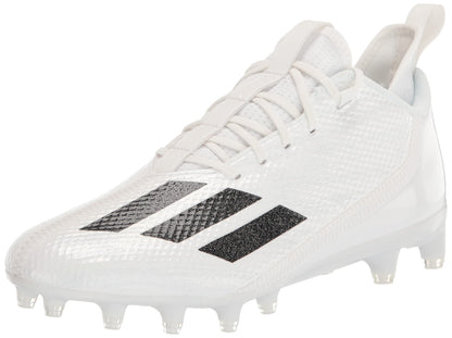 adidas Mens Adizero Football Shoe White/Black/White 14 - Renee Lane Company