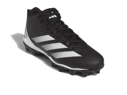 adidas Mens Adizero Impact.2 Spark Molded Football Sneaker Black/White/Black 9.5 - Renee Lane Company