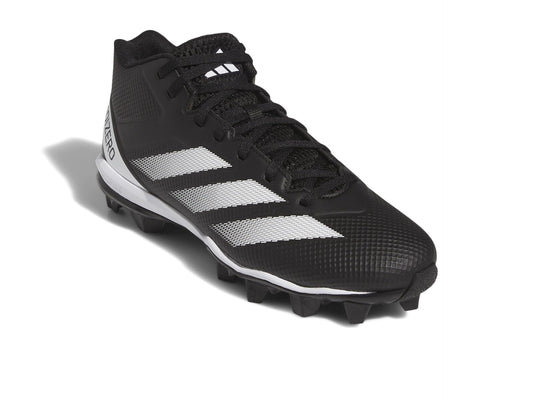 adidas Mens Adizero Impact.2 Spark Molded Football Sneaker Black/White/Black 9.5 - Renee Lane Company
