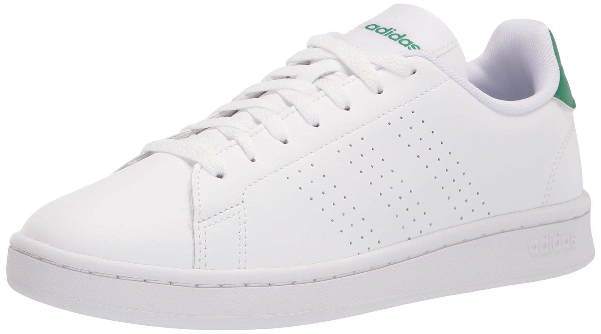 adidas Mens Advantage Racquetball Shoe White/White/Green 14 - Renee Lane Company