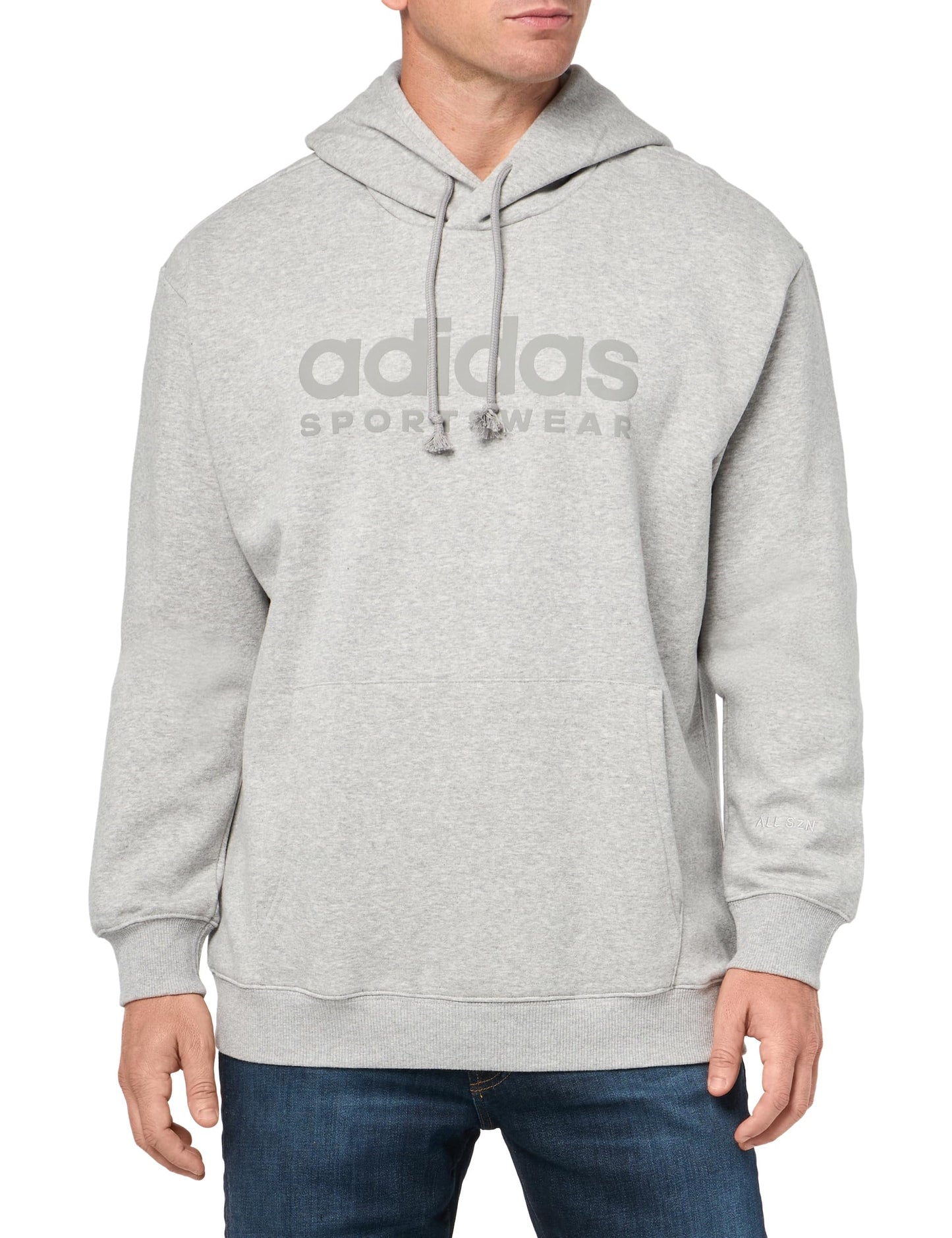 adidas Mens All SZN Fleece Graphic Hoodie Medium Grey Heather X-Large - Renee Lane Company