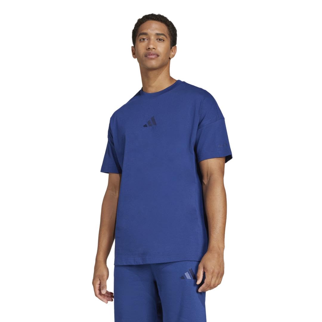 adidas Mens All SZN T-Shirt Dark Blue - Renee Lane Company
