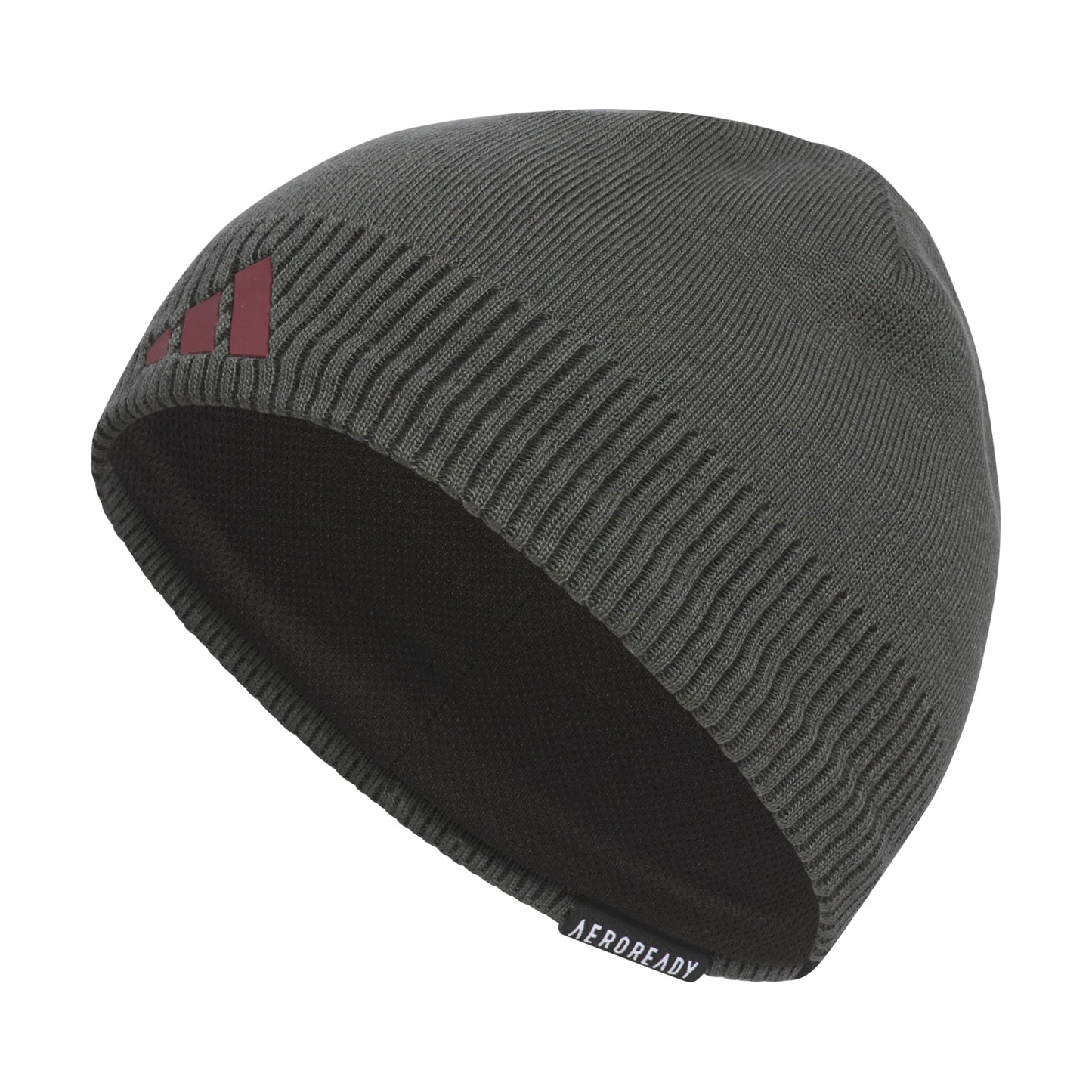 adidas Mens Creator Beanie Standard fit Acrylic Knit Skull Cap/hat for Winter Grey Six/Black/Shadow Red One Size - Renee Lane Company