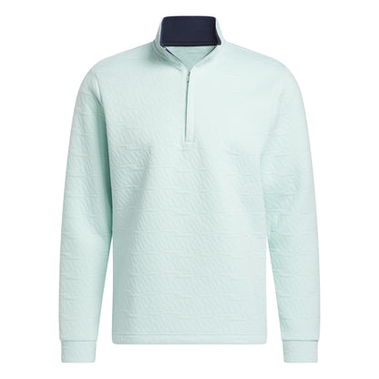 adidas Mens DWR Quarter Zip Pullover Semi Flash Aqua Small - Renee Lane Company