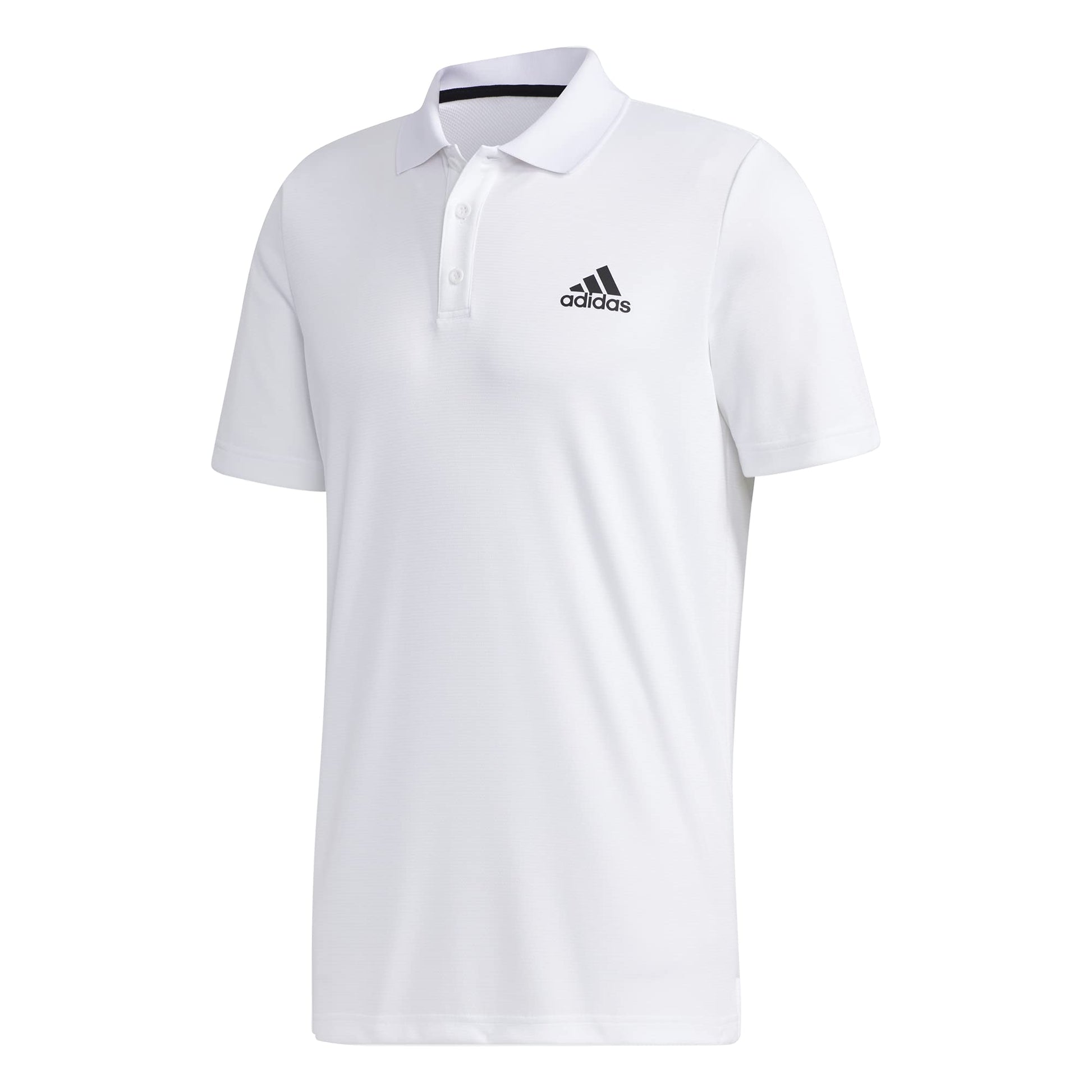 adidas Mens Designed 2 Move 3-Stripes Polo Shirt White/Black Small - Renee Lane Company