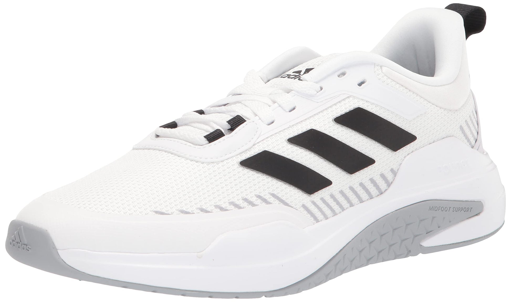 adidas Mens Dlux Trainer Running Shoe White/Core Black/Halo Silver 10 - Renee Lane Company