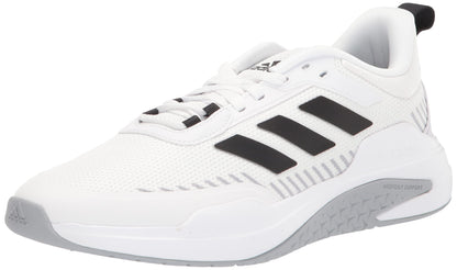 adidas Mens Dlux Trainer Running Shoe White/Core Black/Halo Silver 10 - Renee Lane Company