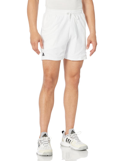 adidas Mens Ergo Tennis Shorts White X-Small/9" Inseam - Renee Lane Company