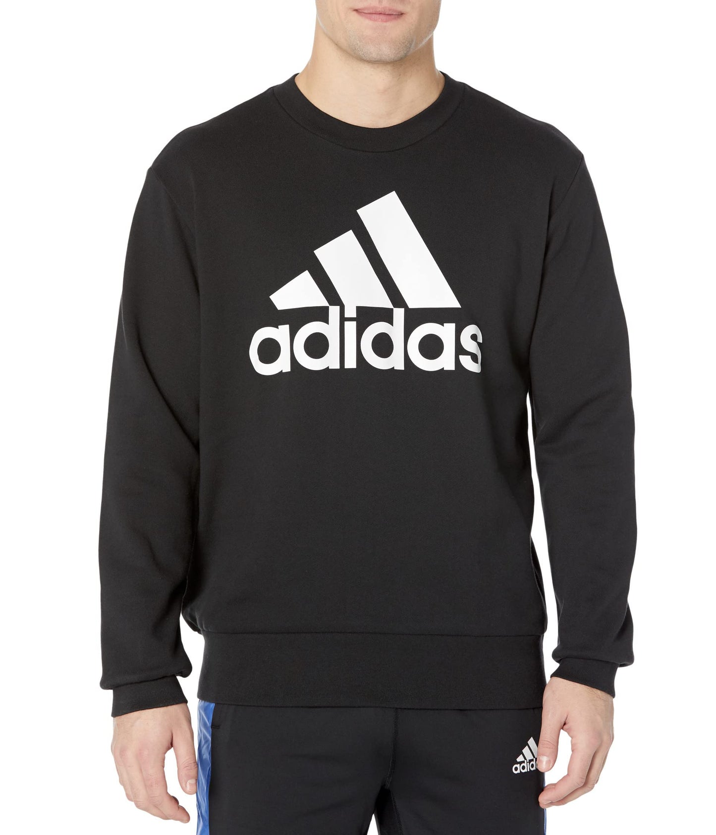 adidas Mens Essentials French Terry Big Logo Sweatshirt Black Small - Renee Lane Company