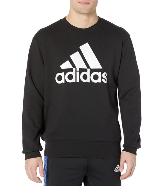 adidas Mens Essentials French Terry Big Logo Sweatshirt Black Small - Renee Lane Company