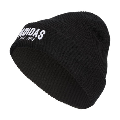 adidas Mens Foundation Beanie Standard fit Cuffed Acrylic Knit hat/Cap for Winter Black/White/Carbon Grey One Size - Renee Lane Company