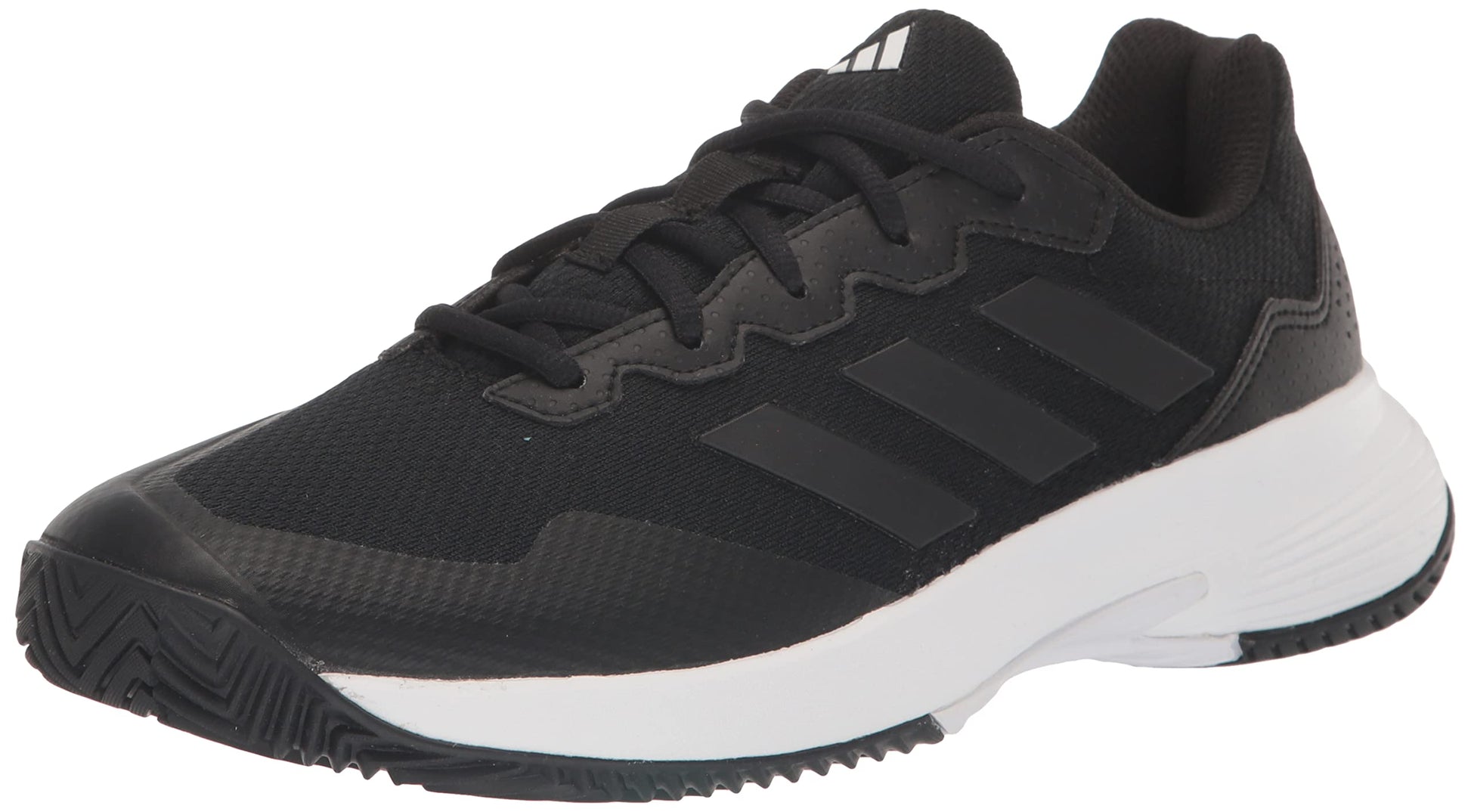 adidas Mens Gamecourt 2.0 Tennis Sneaker Black/Black/Grey 9.5 - Renee Lane Company