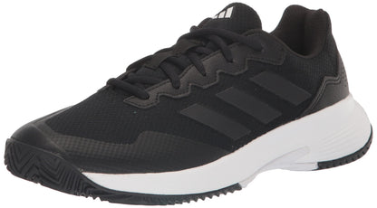 adidas Mens Gamecourt 2.0 Tennis Sneaker Black/Black/Grey 9.5 - Renee Lane Company