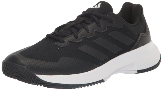 adidas Mens Gamecourt 2.0 Tennis Sneaker Black/Black/Grey 9.5 - Renee Lane Company