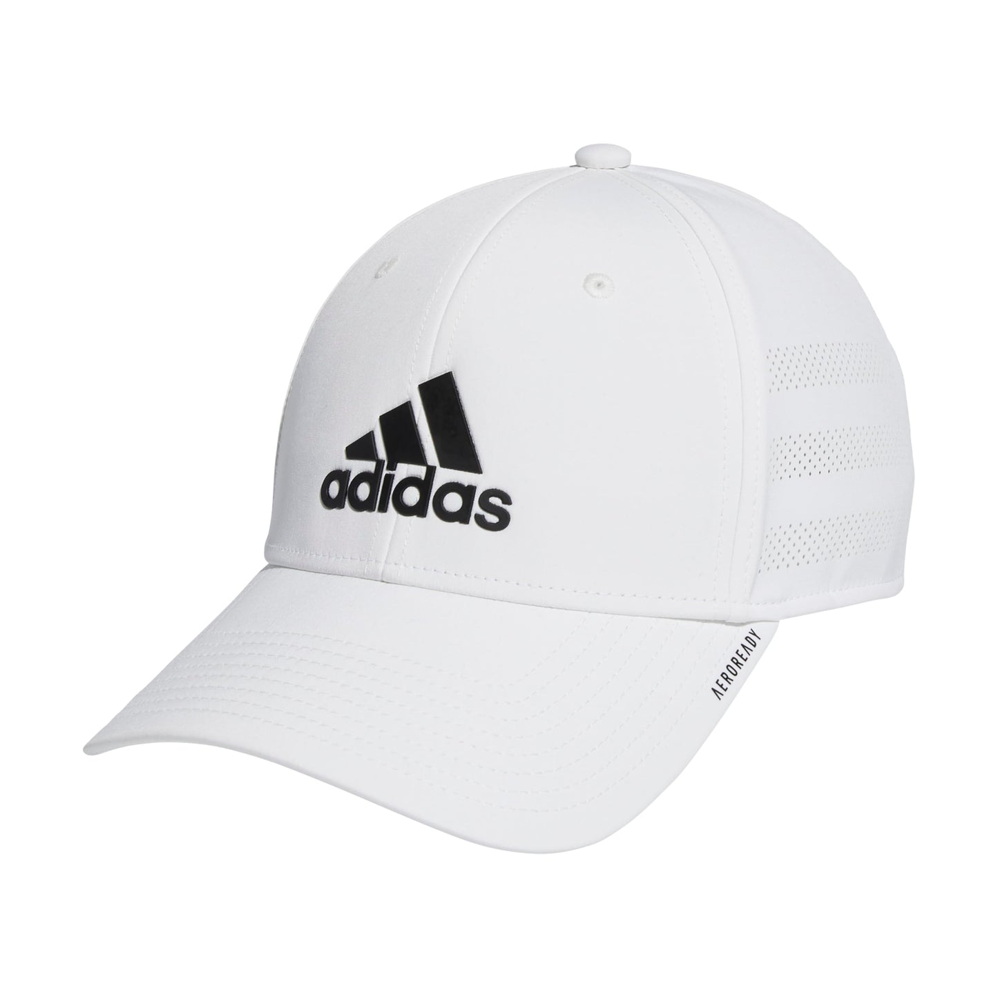 adidas Mens Gameday Structured Stretch Fit Hat Discontinued White/Black Large-X-Large - Renee Lane Company