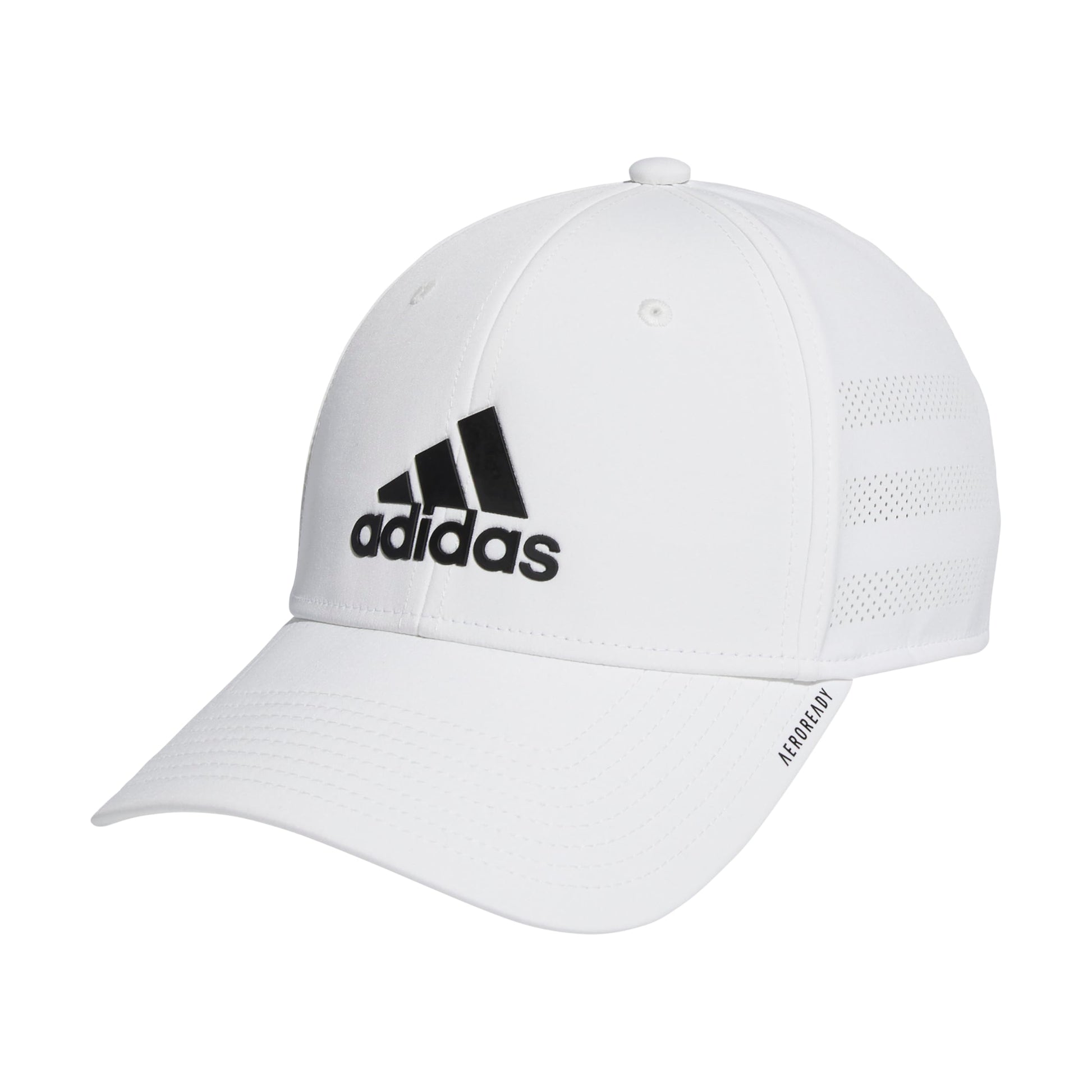 adidas Mens Gameday Structured Stretch Fit Hat Discontinued White/Black Large-X-Large - Renee Lane Company