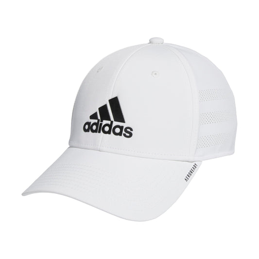 adidas Mens Gameday Structured Stretch Fit Hat Discontinued White/Black Large-X-Large - Renee Lane Company
