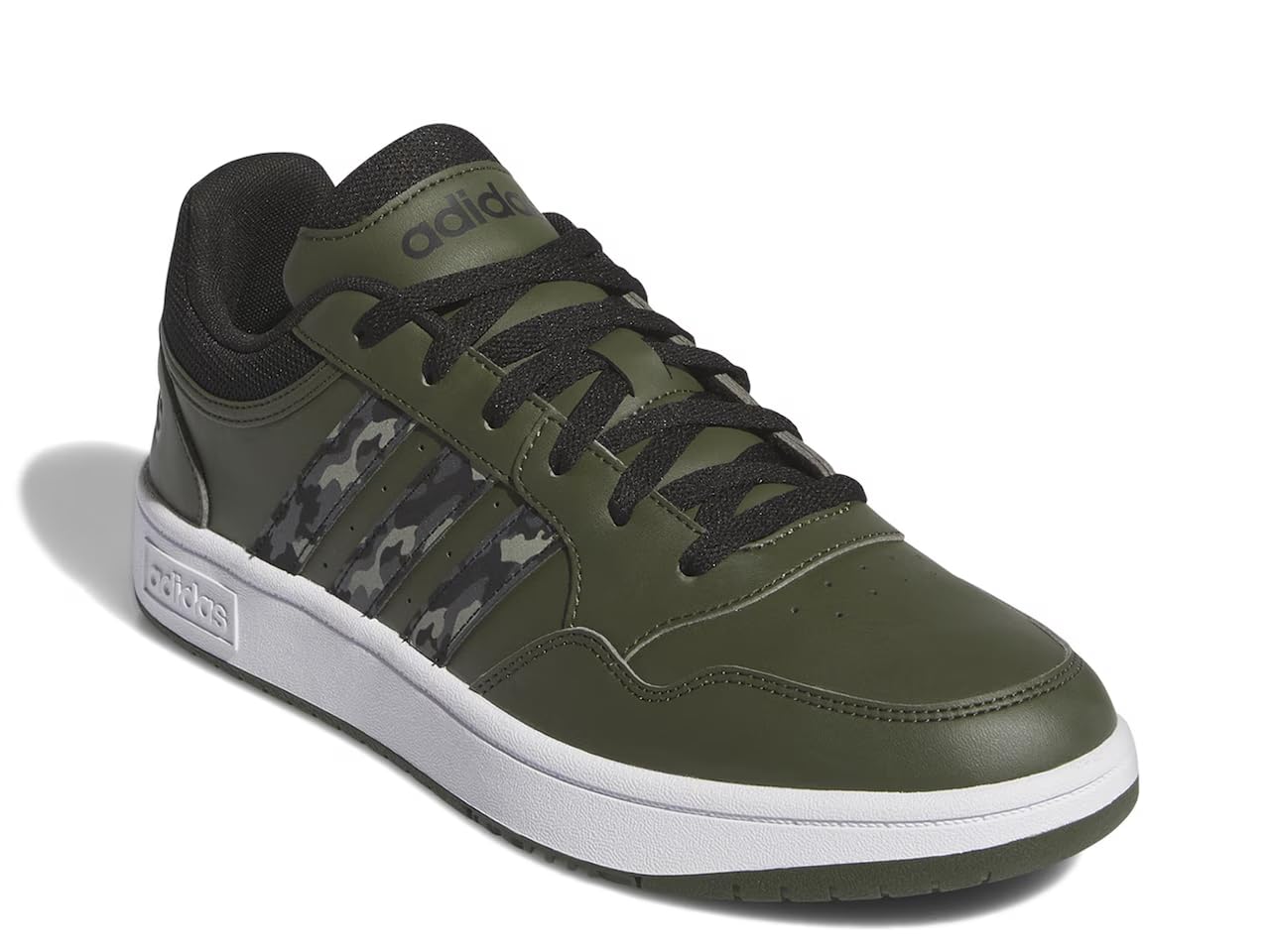 adidas Mens Hoops 3.0 Basketball Sneaker Night Cargo/Black/White 7.5 - Renee Lane Company