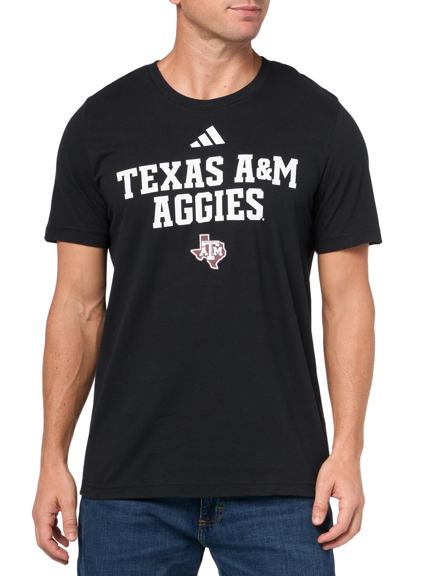 adidas Mens House T-Shirt Black/Texas A&M University - Renee Lane Company