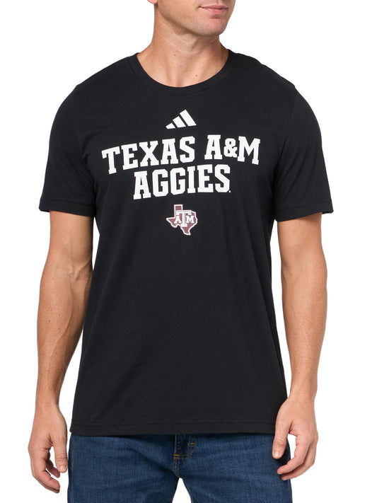 adidas Mens House T-Shirt Black/Texas A&M University - Renee Lane Company