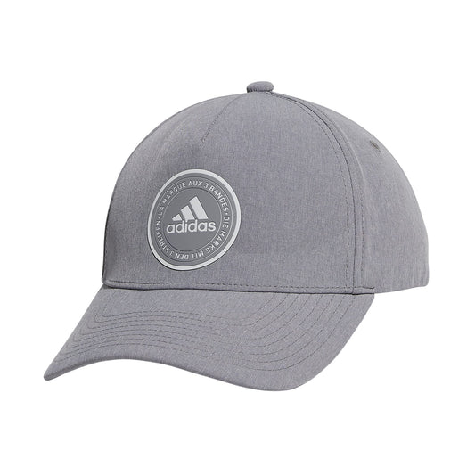 adidas Mens Lifestyle Structured Stretch Fit Hat HeatherLightGrey/Black/Grey Large-X-Large - Renee Lane Company