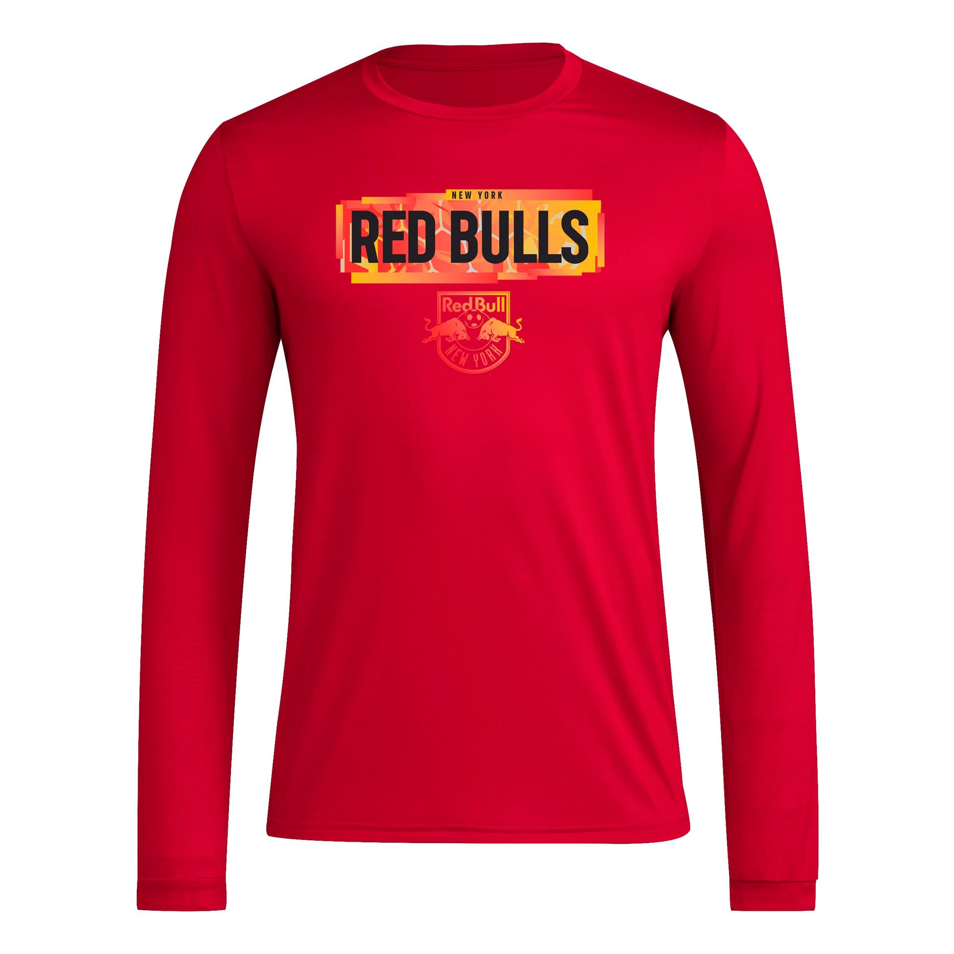 adidas Mens Long Sleeve Pre-Game T-Shirt Team Power Red/New York Red Bulls XX-Large - Renee Lane Company