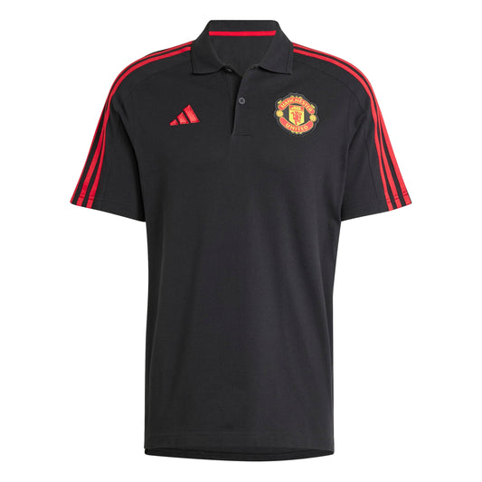 adidas Mens Manchester United DNA Polo Shirt Black 3X-Large - Renee Lane Company