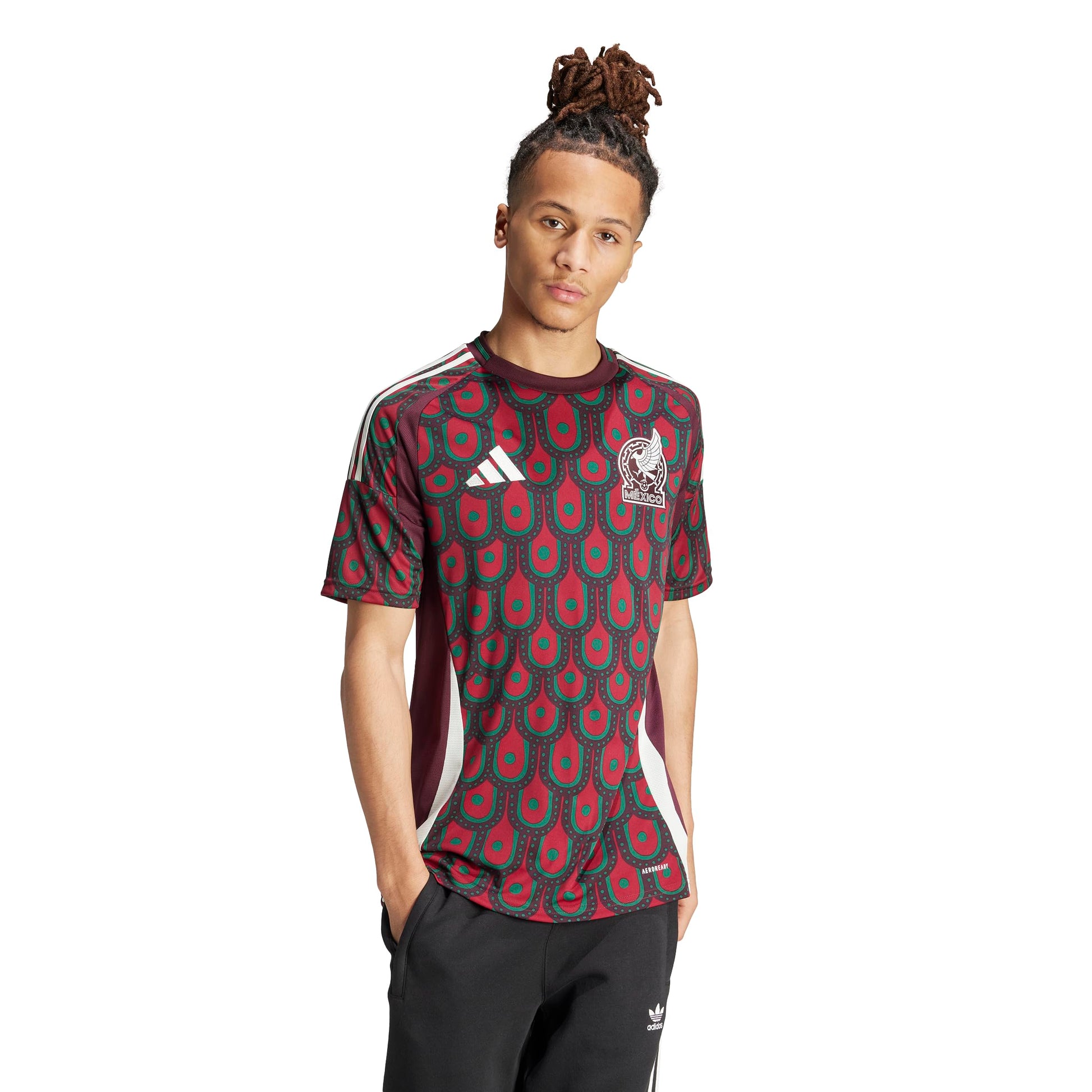 adidas Mens Mexico 24 Home Jersey Multicolor Medium - Renee Lane Company