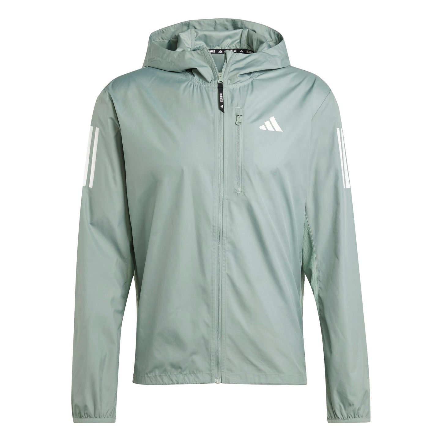 adidas Mens Own The Run Jacket Silver Green - Renee Lane Company